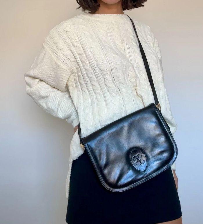 Sac à main en cuir noir - photo numéro 2