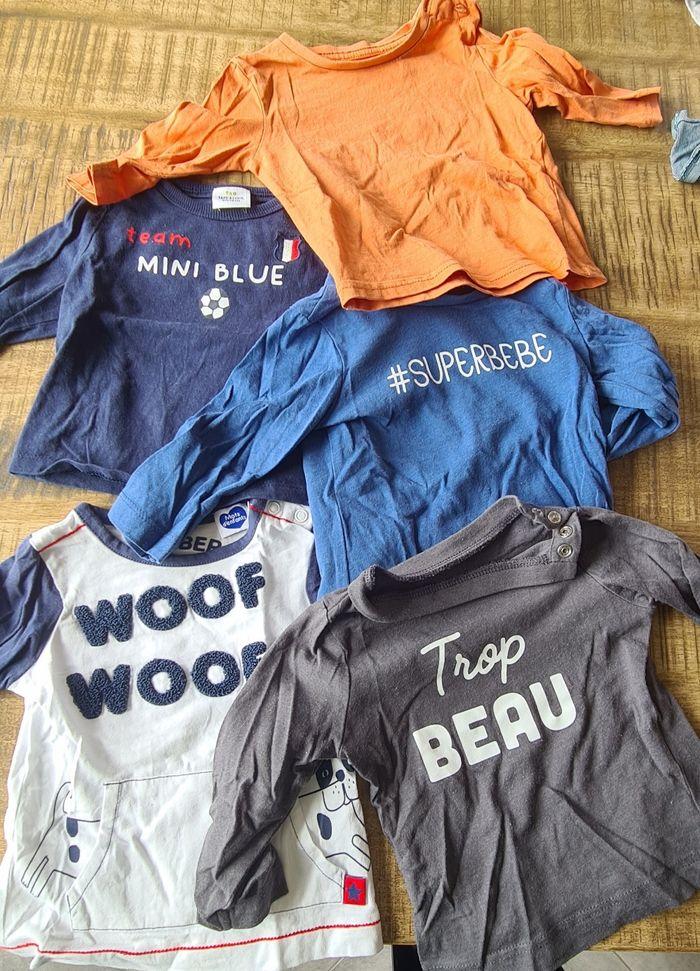 5 tee-shirts manches longues 6 mois