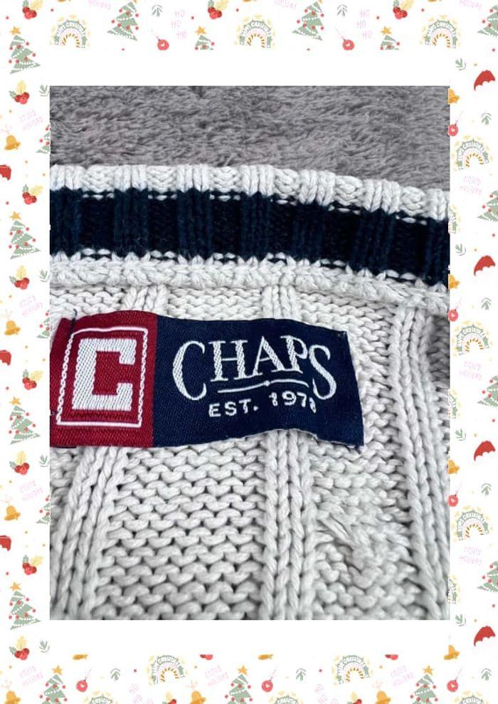 👕 Sweat Torsadé Chaps avec logo brodé Blanc Taille XXL 👕 - photo numéro 7