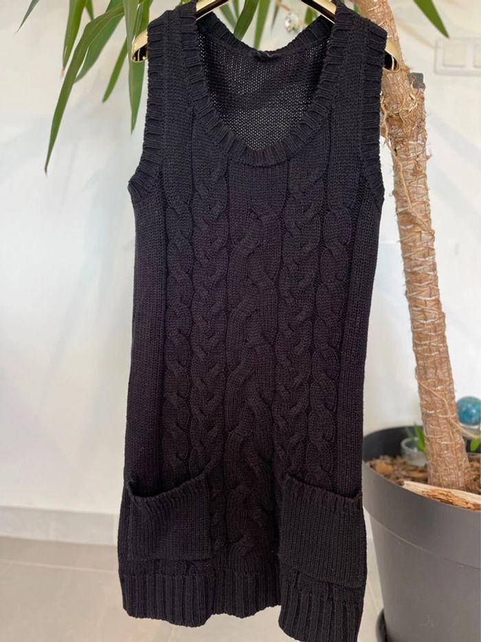 Robe en tricot noir sans manches Taille 2 - photo numéro 1