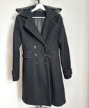 Manteau long noir Grain de Malice taille 38 bon état laine polyester