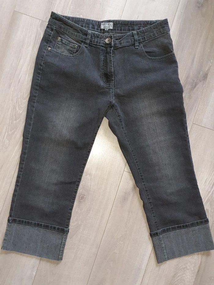 Pantacourt Jeans taille 44 - photo numéro 6