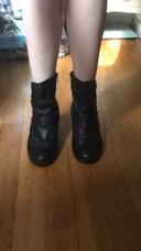 Bottines cuir noires promod