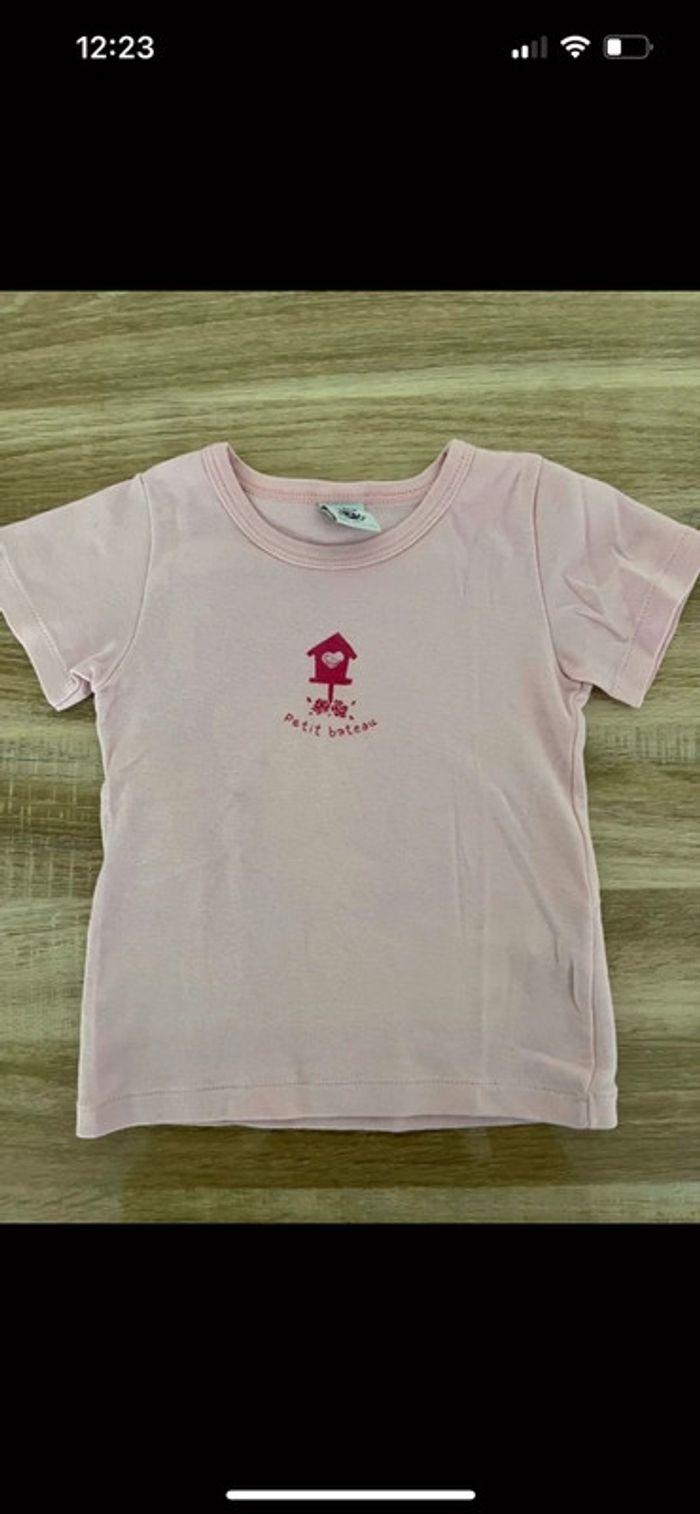 Tee shirt petit bateau rose pale - photo numéro 1