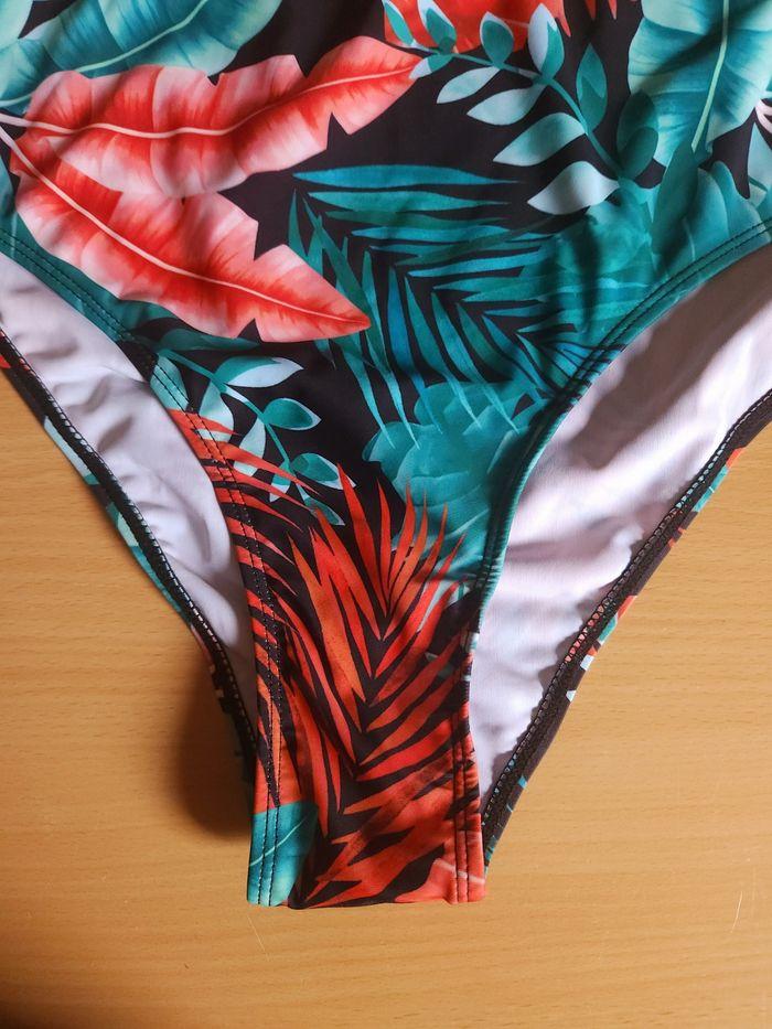 Tankini tropical à manches courtes Neuf avec étiquette multicolore Femme taille 50 marque Shein 🍬 - photo numéro 6