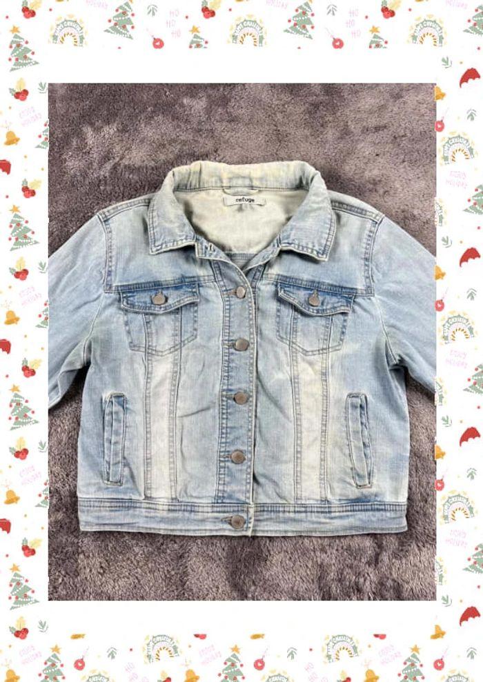 👕 Veste en Jeans vintage y2k Bleu Clair Taille M 👕 - photo numéro 6