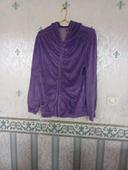 Gilet  zip violet 16 ans