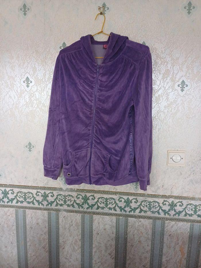 Gilet  zip violet 16 ans - photo numéro 1