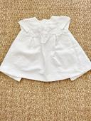 Petite robe blanche Zara 68cm (3-6M)