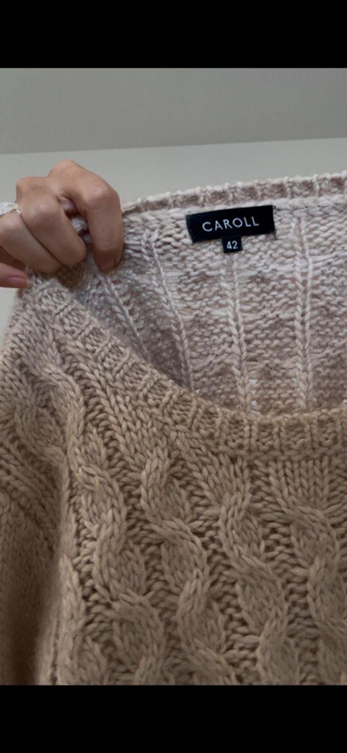 Pull beige Caroll 42 laine et alpaga - photo numéro 2