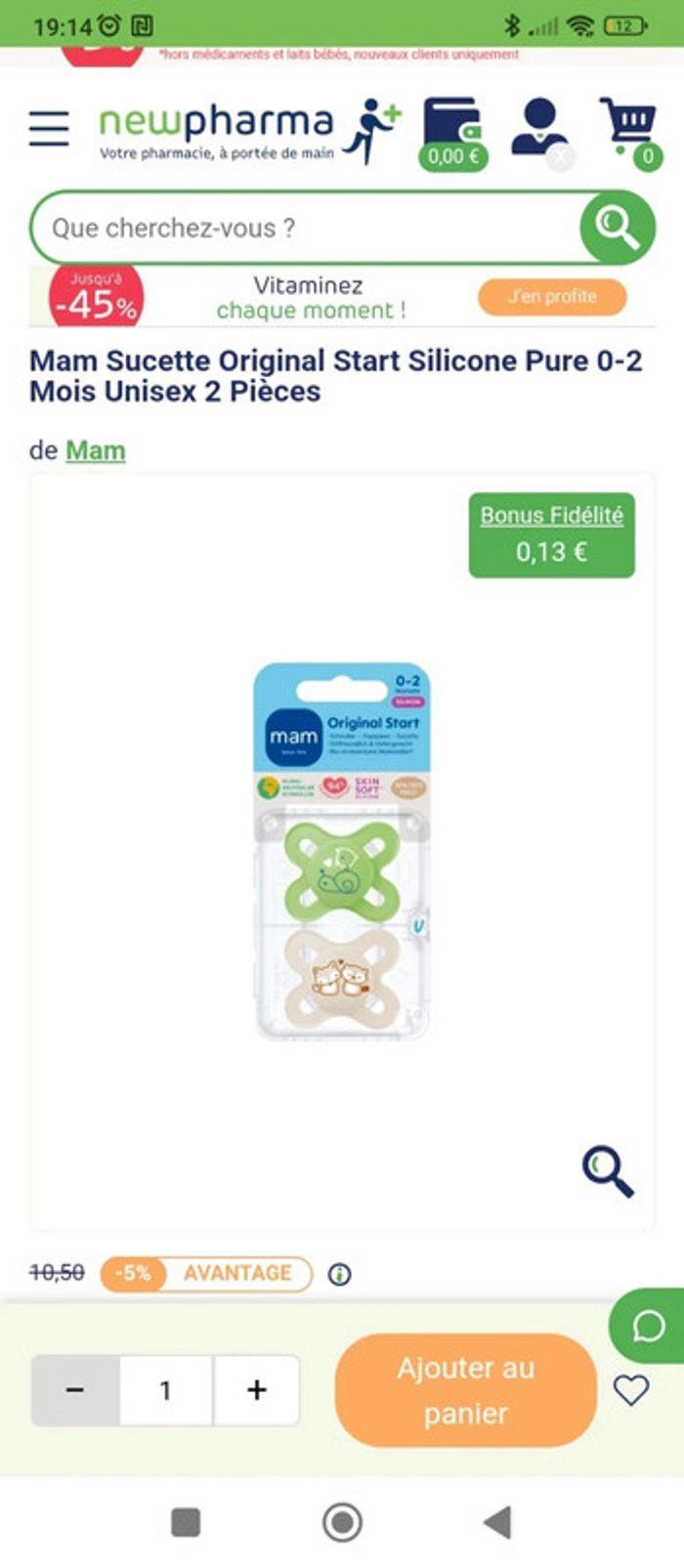 🦋 Mam sucette original start silicone pure 0-2 mois Unisex Couleur Nature - photo numéro 4