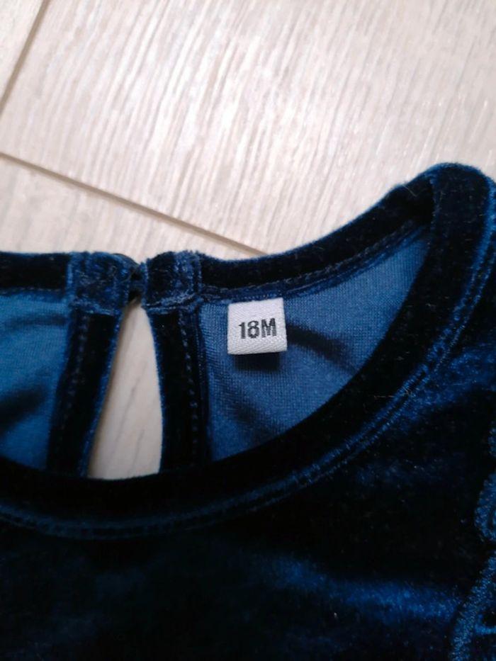 Robe velour bleu 18 mois - photo numéro 2