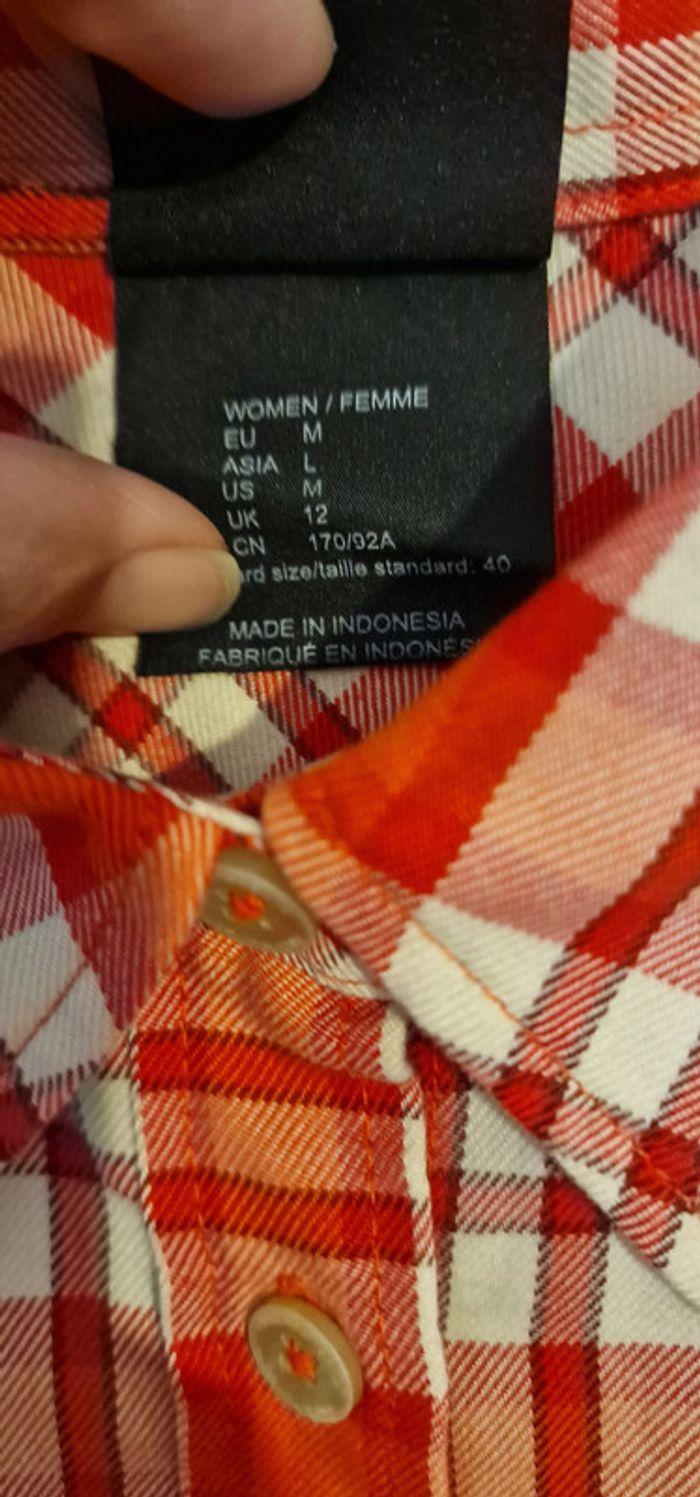 Chemise cintrée a manches longues et carreaux rouge Jack Wolfskin femme taille M - photo numéro 4