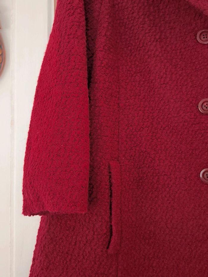 🤎 Manteau caban Damart bouclette vintage Bordeaux rosé 36/38 🤎 - photo numéro 4