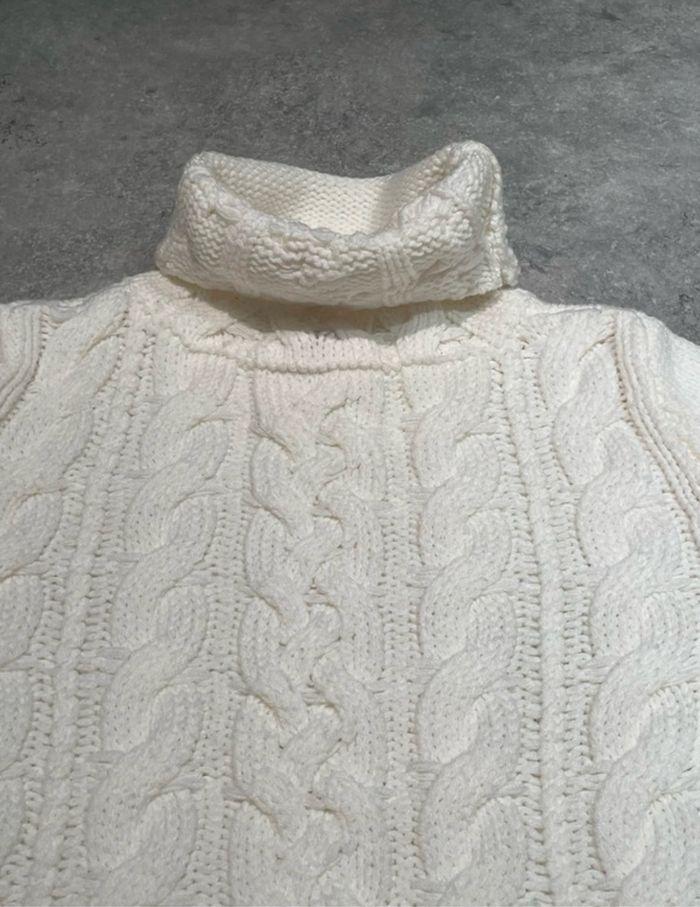 Pull écru col roulé, taille 38/M - photo numéro 2