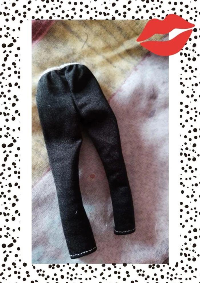 Pantalon noir poupée pour barbie monster high - photo numéro 3