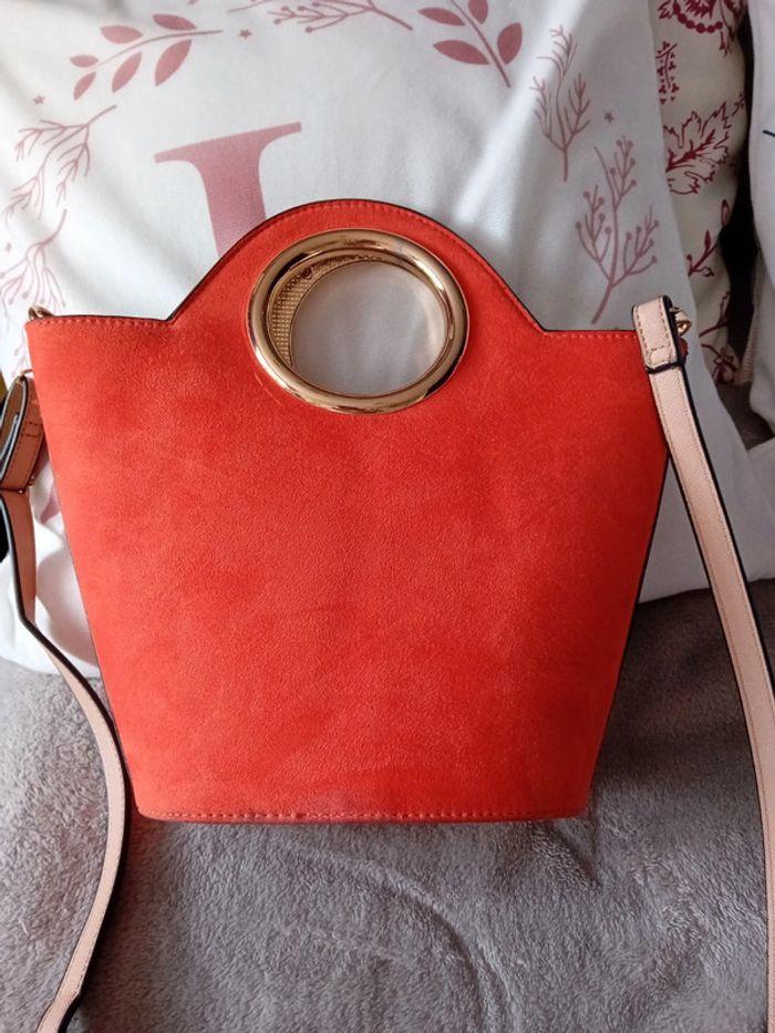 Sac à main couleur corail de chez river Island 26cmX25cm - photo numéro 6