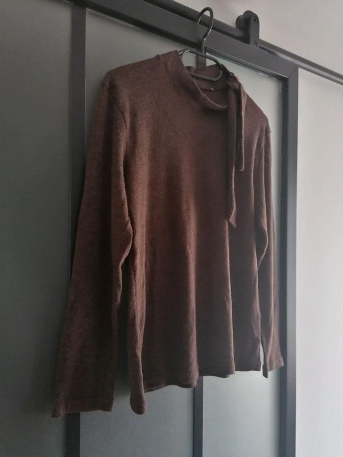 Pull marron taille L #Articles_à_1euro - photo numéro 2