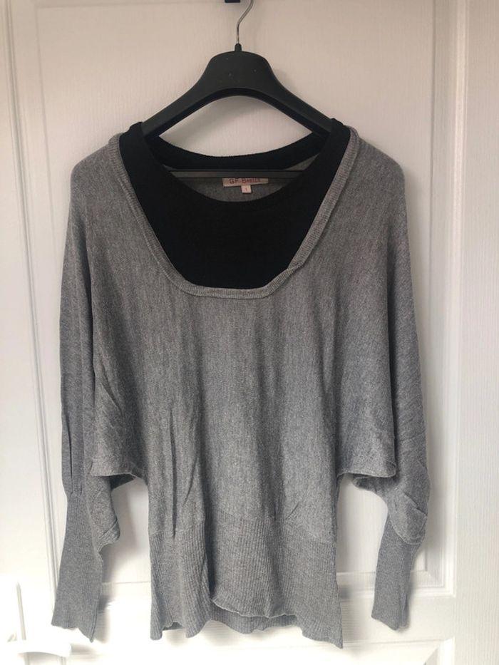 Pull gris noir taille 1 GF Basics