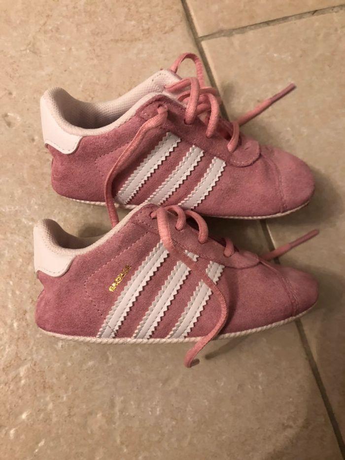 Baskets Gazelle Crib - Rose Blanc adidas - photo numéro 2