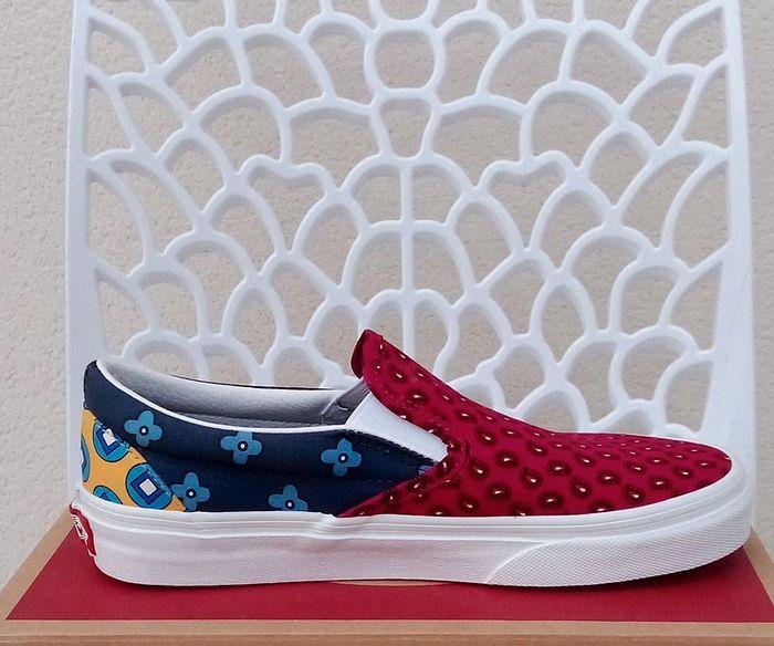 Baskets Slip on Vans multicolores Cachemire et fleurs taille 35 - photo numéro 9