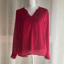 Blouse rouge bordeau transparente