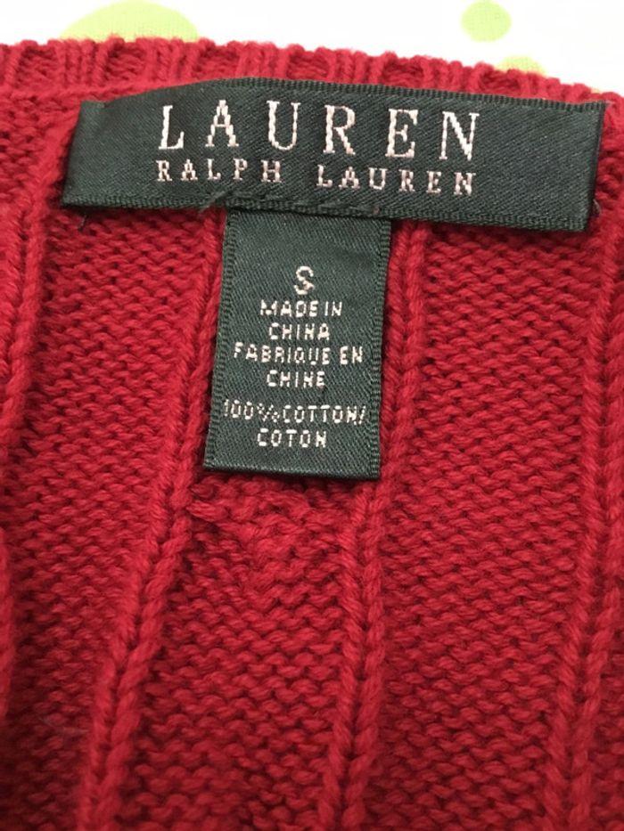 Pull femme Lauren Ralph Lauren rouge taille S 064 - photo numéro 3