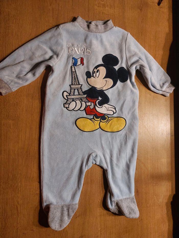 pyjama mickey polaire disney 1 piece 6 mois - photo numéro 1