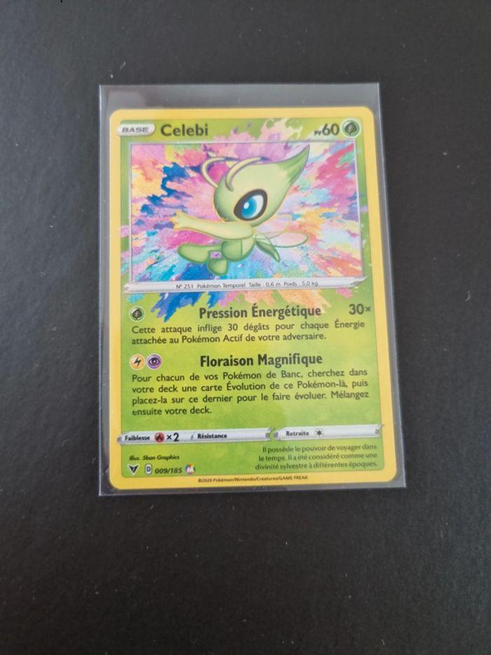 Carte Pokémon Celebi 009/185 Amazing Rare EB04 Voltage Eclatant FR - photo numéro 1