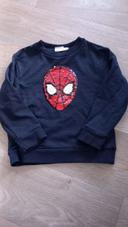 Pull avec spider-man qui change de couleur