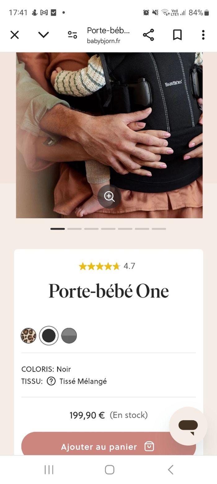 Porte bébé babybjorn  baby carrier active - photo numéro 3