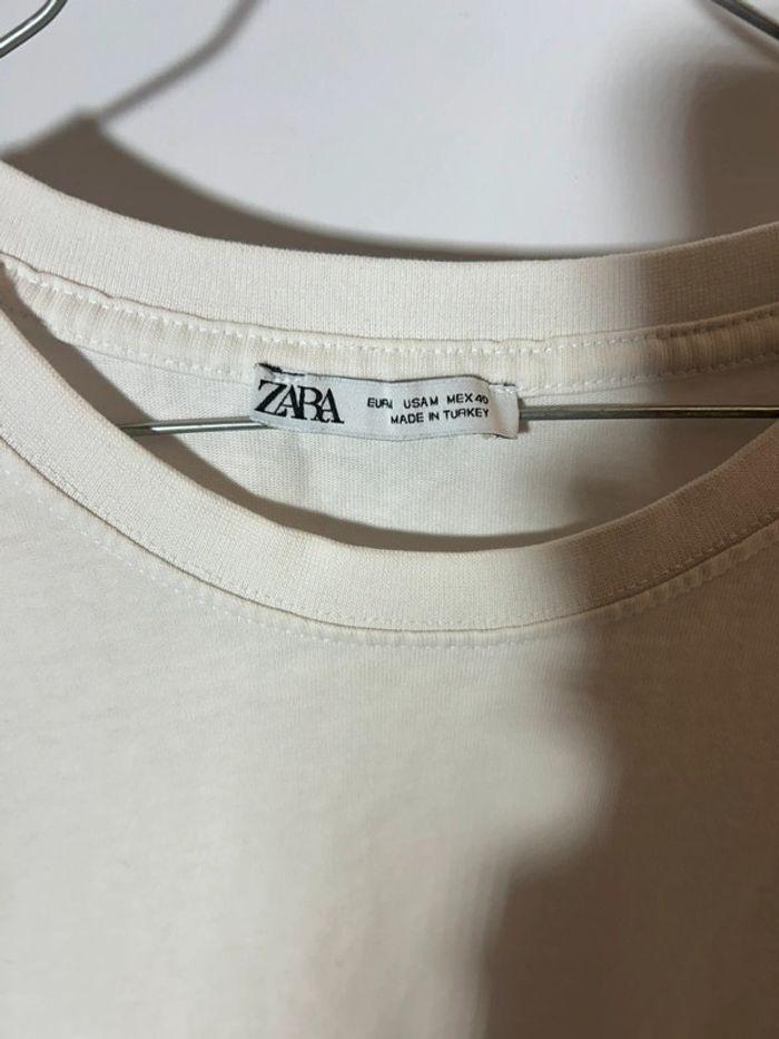 Teeshirt basique blanc Zara homme - photo numéro 2