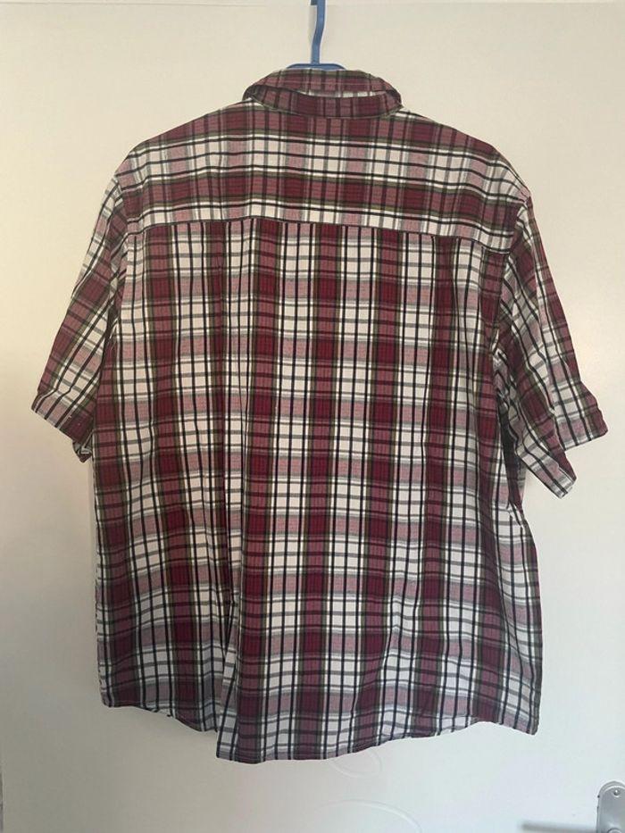 Chemise à manches courtes à carreaux bordeaux noir blanc wrangler taille XL - photo numéro 6