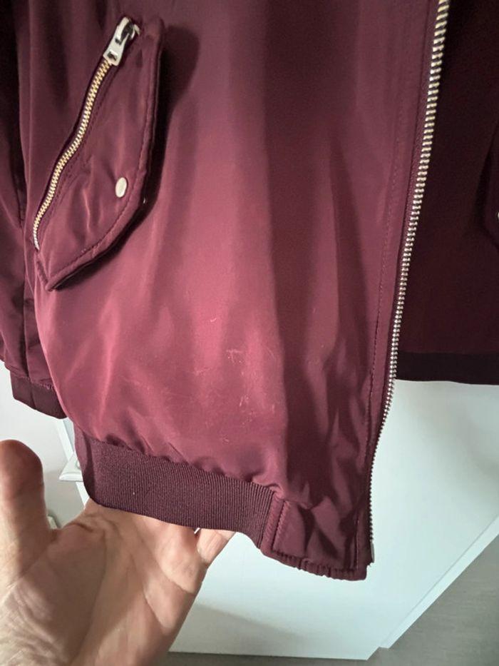 Blouson bombers bordeaux ZARA taille 42 - photo numéro 2