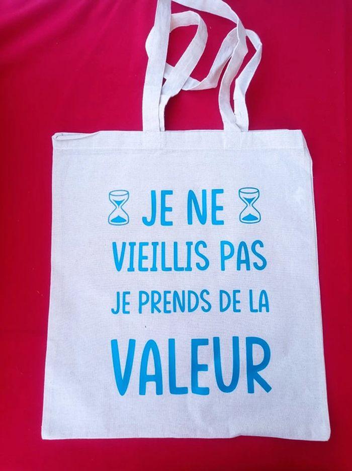 Sac tote bag texte humour - photo numéro 1