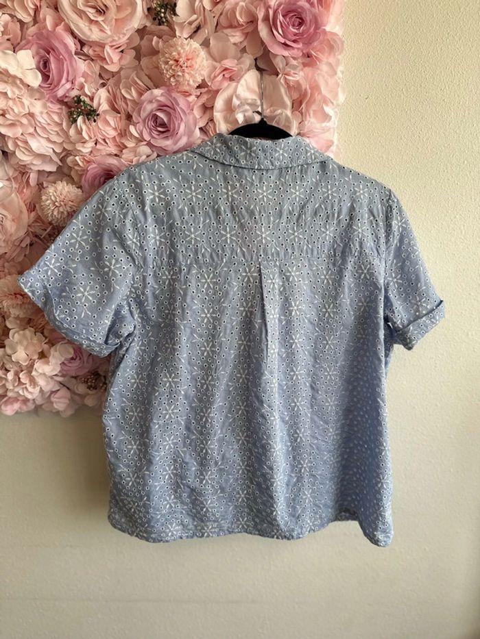 Chemise Promod bleu clair en broderie anglaise taille 40 - photo numéro 5