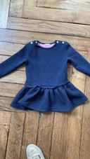 Robe bleu marine, little cigogne, 3 ans.