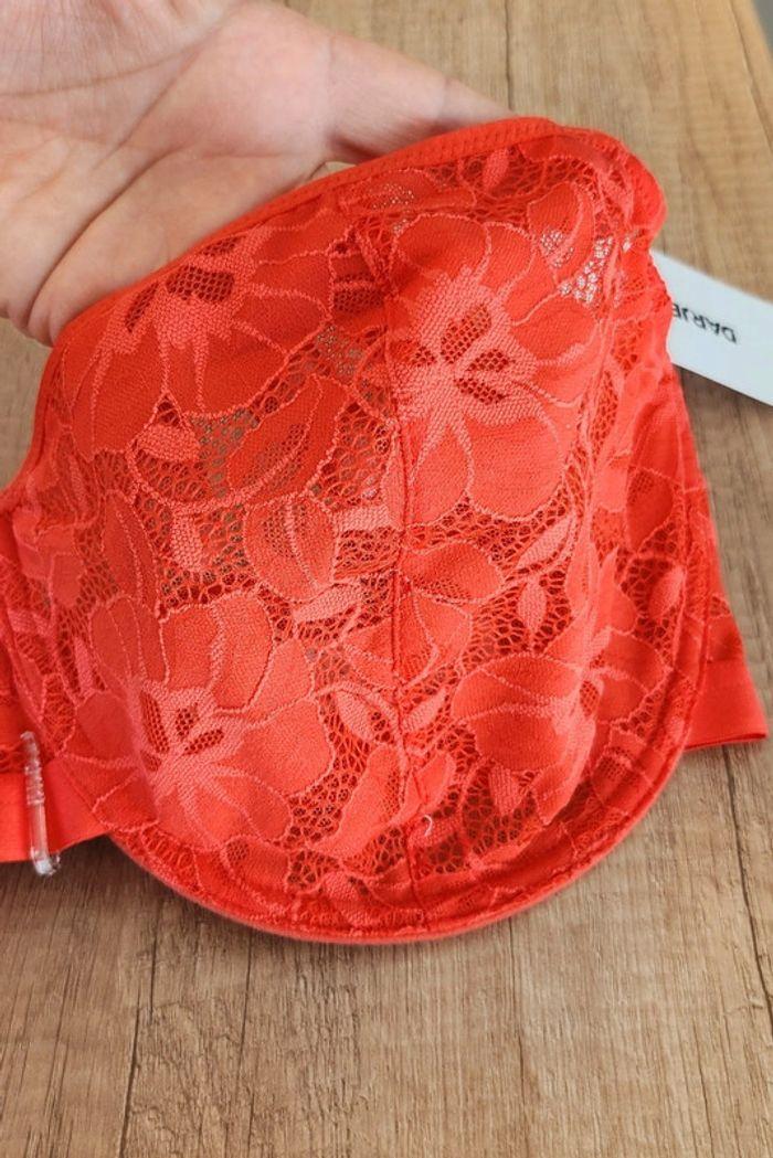 Soutien-gorge dentelle corbeille orange Aretha taille 100G Darjeeling - photo numéro 4