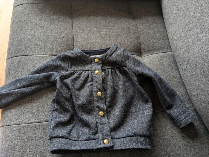 Cardigan bébé fille en molleton brillant Petit Bateau 18 mois - photo numéro 1