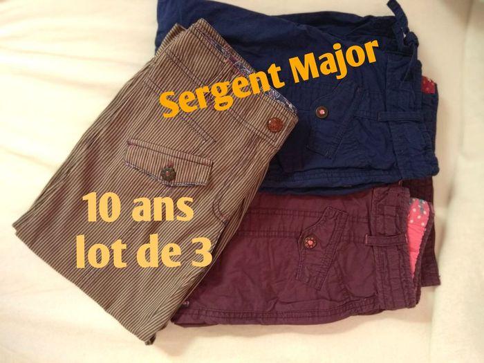 3 Pantacourts fille Sergent Major 10ans - photo numéro 1