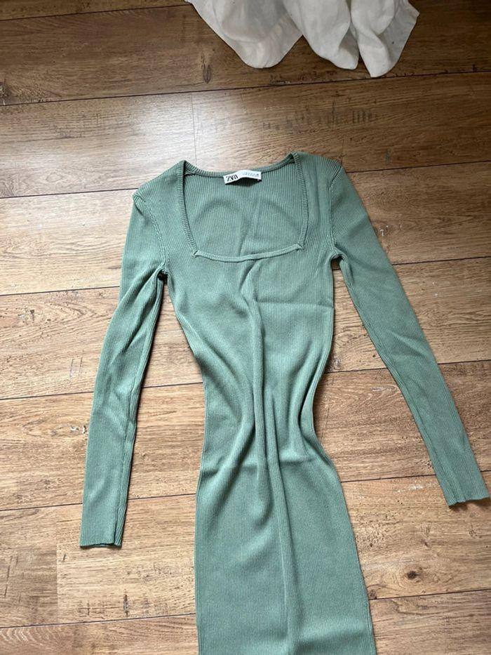 Robe longue taille S élastique vert pale - photo numéro 2