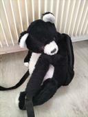 Sac à dos peluche doudou Panda 🐼 noir et blanc