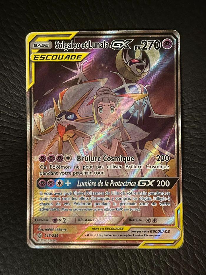 Carte Pokémon Solgaleo et Lunala GX Full Art Alternative 216/236 - photo numéro 1