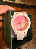 NEUF Montre Lacoste rose poudré femme fille bracelet coffret cadeau