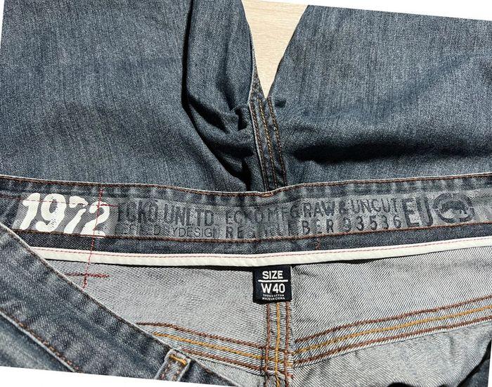 🩳 Short vintage brodé hip hop Ecko UNLTD en jean Bleu Taille 40 XL 🩳 - photo numéro 8