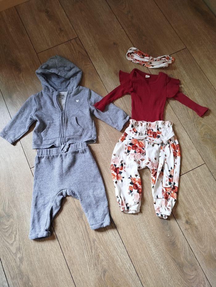 Lot vêtements bébé fille 12 mois hiver - 41 articles - photo numéro 5