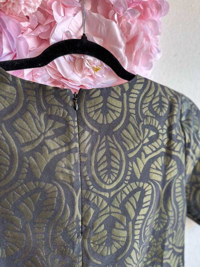 Blouse Monoprix à manches courtes vertes à motifs en taille 36 - photo numéro 5