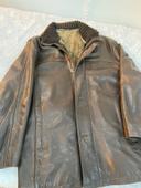 Veste en cuir fourrée (amovible) marron Milestone T 48 TBE