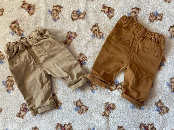 Lot pantalons beige + marron - photo numéro 2