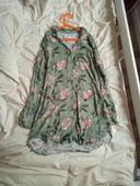 Robe chemise fleuri, fille 14 ans